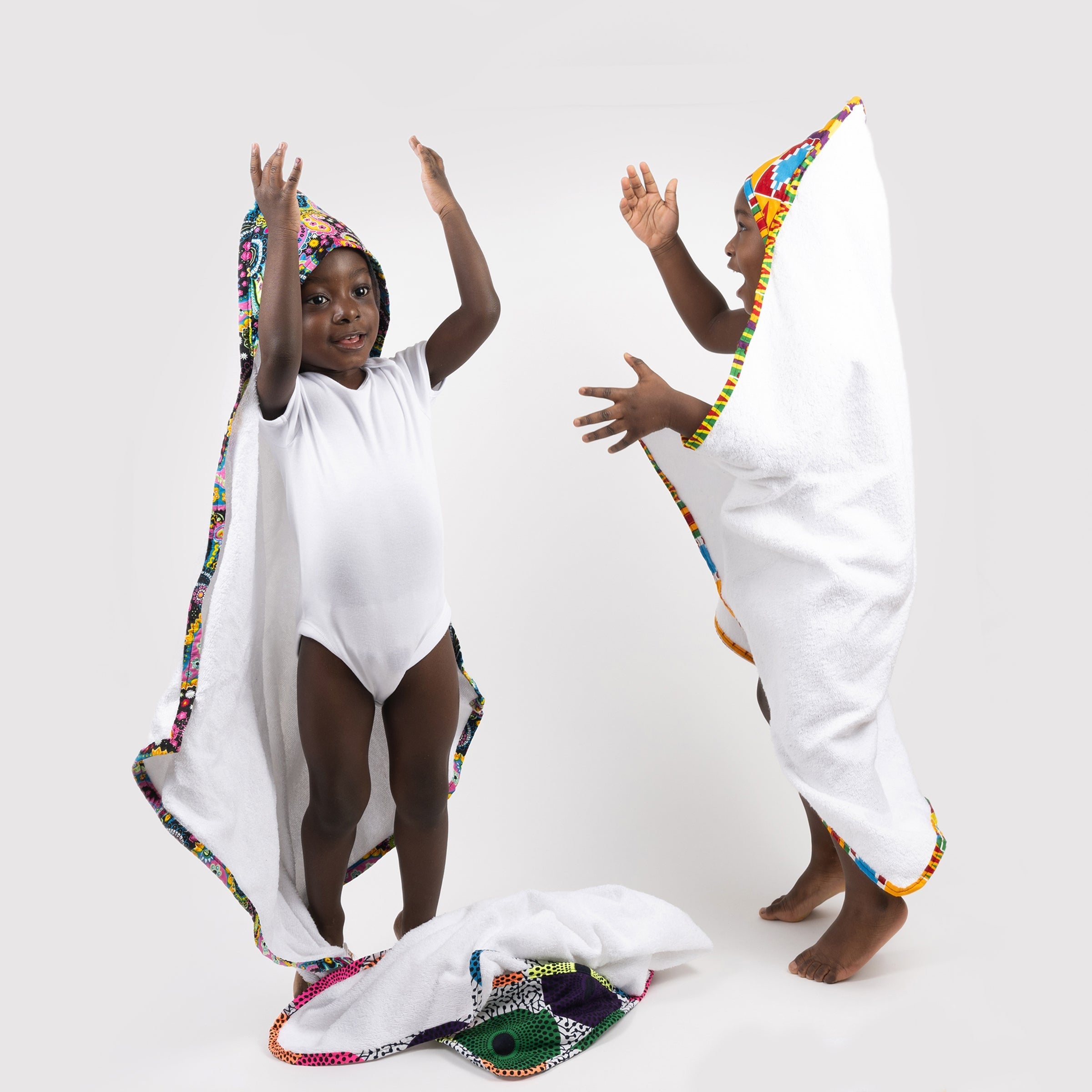 Bamboo Hooded Towel and Bath Mitten Set